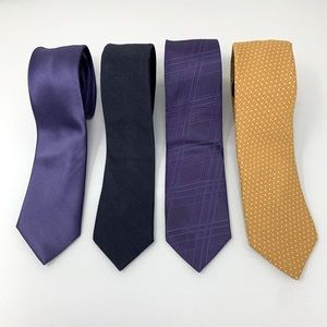 Set of 4 Men's Ties - Le Château, Calvin Klein & Tommy Hilfiger